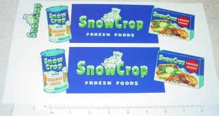 Dunwell Snow Crop Frozen Foods Semi Sticker Set Dw - 004