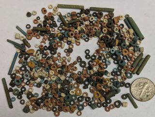 More Than Five Hundred 2500 Year Old Ancient Egyptian Faience Mummy Beads (k6043