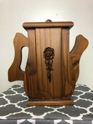 Vintage Wooden Flower Tea Box