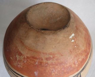 Antique Santo Domingo Indian Olla 1890 - 1910 with Unusual Star Decoration Pottery 10