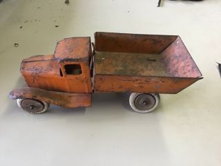 Antique Pressed Steel Toy Dump Truck