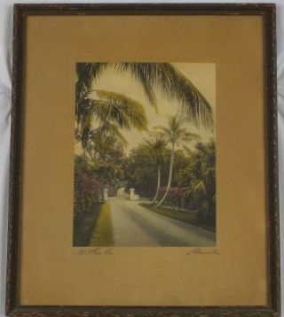 Vintage Hand Colored Photo Of Bermuda By Unknown Artist