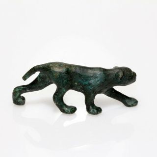 ANCIENT OR MEDIEVAL BRONZE PANTHER STATUE 3