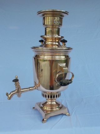 Antique Samovar Brass coffee/tea urn 3
