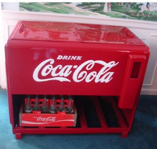 Coca Cola Cooler Ice Store Soda Pop Metal Coke Antique Westinghouse Bottles Big