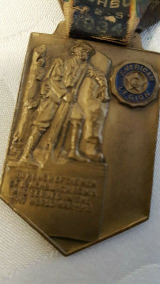 Bronze American Legion Medal For Lynchburg,  VA Veterans Serving in WW1 2