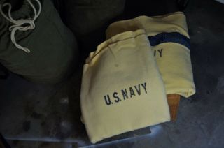 Vintage Wwii Era 1940s Us Navy Ship Wool Blanket 72x42 Rare Exc.