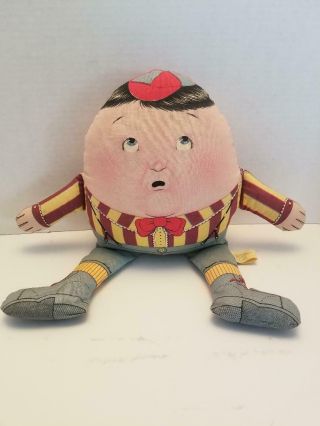 Vintage Humpty Dumpty Reversible Pillow Plush Doll With Tag :the Toy 1983