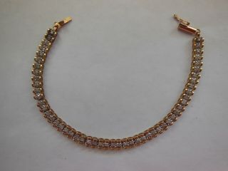 Vintage Estate 14k Gold Diamond 7 " Tennis Bracelet 6.  2 Grams