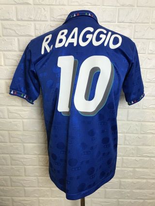 Vtg Diadora Italy 1994 Fifa World Cup Football Shirt Jersey Baggio 10