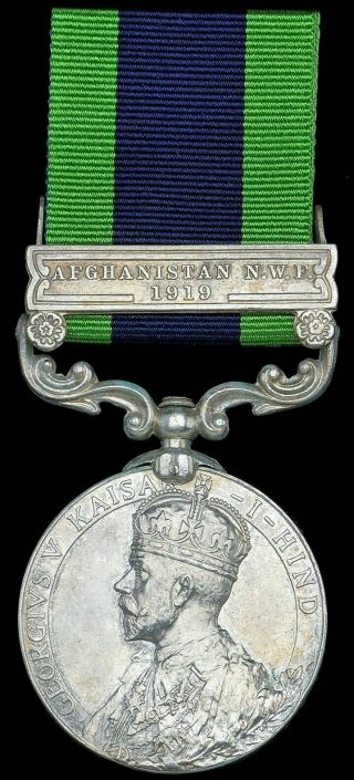 British Medal Igs 1908 Third Afghan War 1919 Singh - Sikh - Nabha Princely State