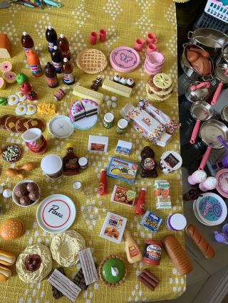TYCO Kitchen Littles Barbie Dishes,  Food,  Soda,  Utensils - RARE - VINTAGE 6