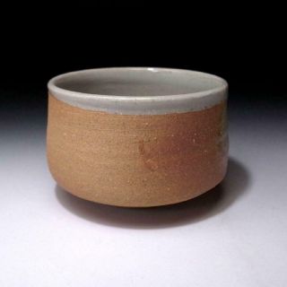 ZQ6: Japanese Pottery Tea Bowl of Iga Ware by Famout Potter,  Kozan Morisato 5