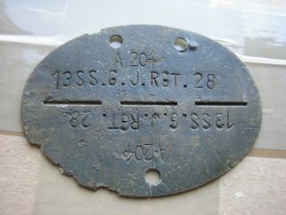 Wwii German Dog Tag Elite Handschar Mountain Troops Erkennungsmarke Gebirgsjäger