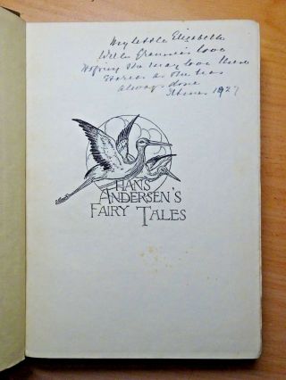RARE c1921 Hans Andersen ' s Fairy Tales FIRST EDITION Rie Cramer Antique Book 6