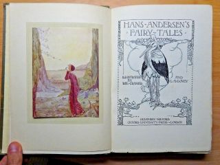 RARE c1921 Hans Andersen ' s Fairy Tales FIRST EDITION Rie Cramer Antique Book 7
