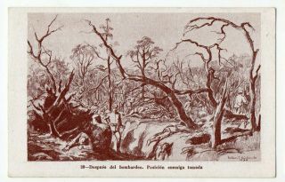 Bolivia Postcard Chaco War 39 Despues Del Bombardeo.  Posicion Enemiga Tomada