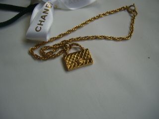 Vintage Chanel Gold Colour Chain Handbag Necklace