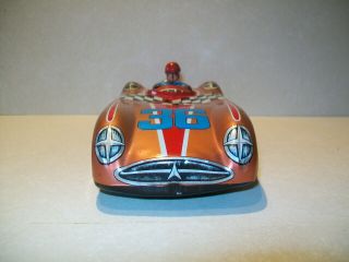 Vintage 1960 ' s Tin Friction Litho ASC Aoshin Racer or Race Car 36 - Japan 5
