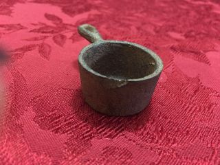 Cast Iron coal bucket scoop pot pan 5 pc Set Miniature Doll House Small Vintage 7