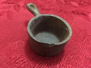 Cast Iron coal bucket scoop pot pan 5 pc Set Miniature Doll House Small Vintage 8