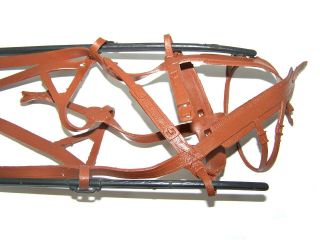 Vtg 1960 ' s Marx Johnny West Covered Wagon Horse Hitch & Harness - Please Read 3