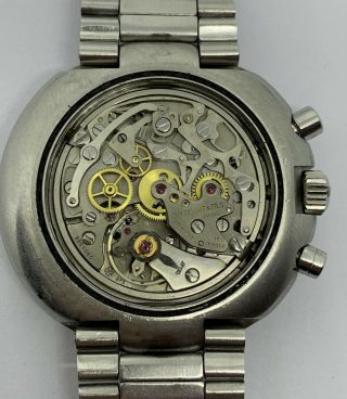 Vintage Tissot T12 Chronograph Stainless Watch cal Lemania 873 1970 ' s Mens 40505 5