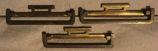 Set Of 3 Vintage Keeler Brass Co Drawer Cabinet Handles Pulls 5” Centers 6” Long