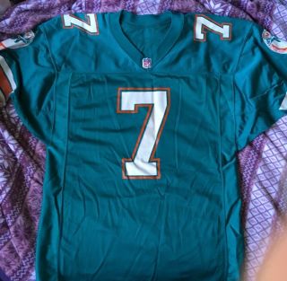 Game Worn Miami Dolphins Vintage Aqua Jersey With Joe Robbie Patch Rare