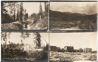 Vintage Alaska Rppc Real Photo Postcard Eureka Roadhouse Manley Hot Spring Cards
