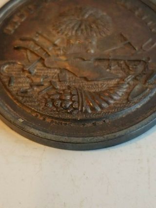 KANSAS AGRICULTURAL & MECHANICAL Award Medal 1874 Corn Rare Silver antique Case 10