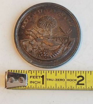 KANSAS AGRICULTURAL & MECHANICAL Award Medal 1874 Corn Rare Silver antique Case 7