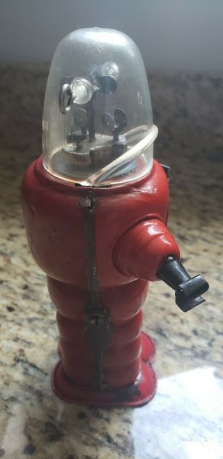 VINTAGE ROBBY THE ROBOT RED MECHANICAL WIND - UP - TIN TOYS ANTIQUE JAPAN 10