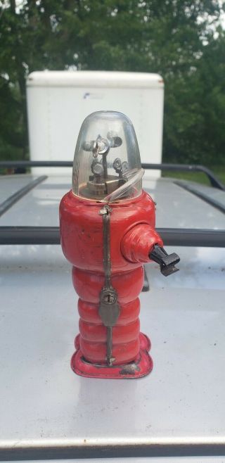 Vintage Robby The Robot Red Mechanical Wind - Up - Tin Toys Antique Japan
