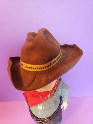 Antique Buddy Lee Advertising doll in Rare outfit and brown hat 11