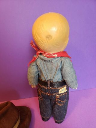 Antique Buddy Lee Advertising doll in Rare outfit and brown hat 7