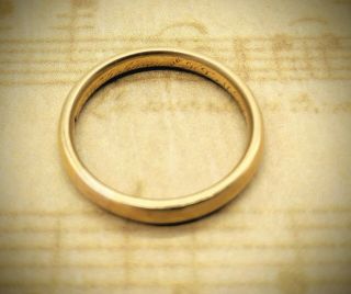 EXCEPTIONAL 1895 Antique 22k Gold Wedding Band by T.  B.  Starr 4.  6g 6