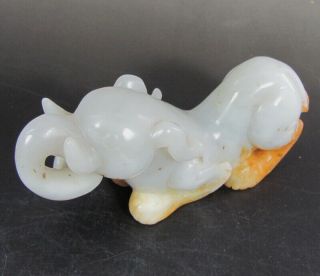 Certified Exquisite Hand - carved Elephant carving hetian jade statue B845 4
