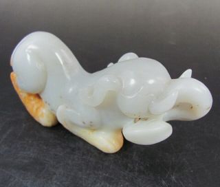 Certified Exquisite Hand - carved Elephant carving hetian jade statue B845 6