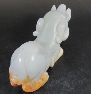 Certified Exquisite Hand - carved Elephant carving hetian jade statue B845 7