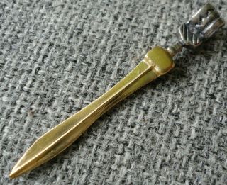 Ancient Roman Legionary Senatorial Gold Silver Pendant Sword Gladius Dagger