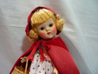 vintage vogue strung ginny doll red riding hood rare beauty - ginny doll {look} 3