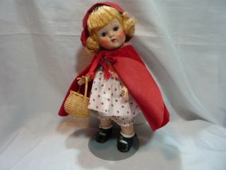 vintage vogue strung ginny doll red riding hood rare beauty - ginny doll {look} 4