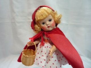 vintage vogue strung ginny doll red riding hood rare beauty - ginny doll {look} 6