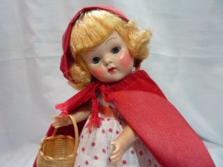 vintage vogue strung ginny doll red riding hood rare beauty - ginny doll {look} 7