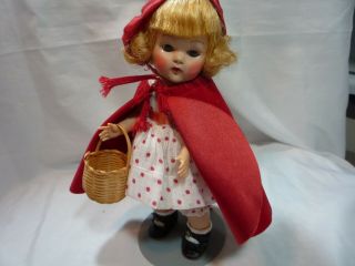 vintage vogue strung ginny doll red riding hood rare beauty - ginny doll {look} 8