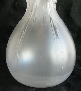 Antique Rene Lalique Six Tetes Frosted French Art Glass Liquor Decanter Carafe 4