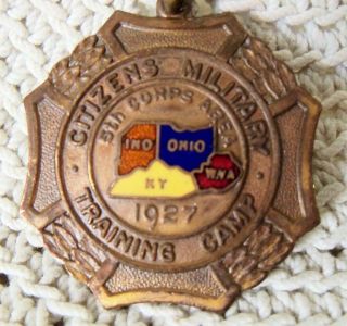 1927 CMTC Citizens Military Training Camp Medal 5th Corps Area Camp Knox KY 2