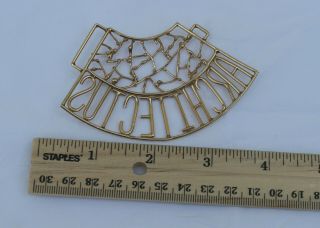 Vintage Solid 14K Gold Custom Architect Large Slide Pendant/buckle 