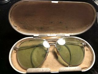 World War II Aviatora Sun Glasses And Case 2